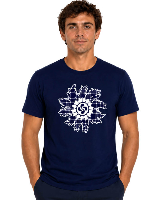 Camiseta Hombre Azul Eguzkilore Lauburu - Trajes Regionales Vascos