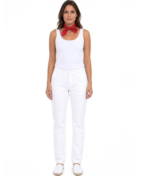 Pantalón Blanco Sanfermines Mujer - Pantalones Trajes Regionales