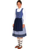 Traje de Aldeana Mil rayas Corpiño Mujer - Trajes Regionales Vascos