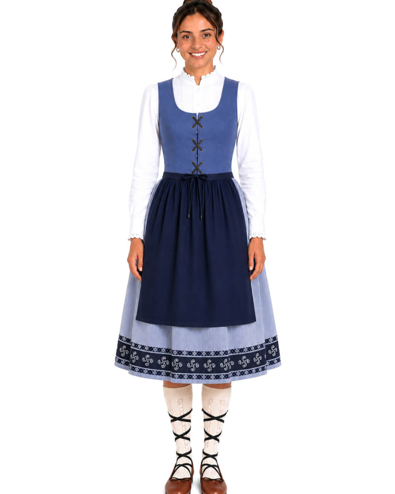 Traje de Neska Mil rayas Corpiño Mujer - Trajes Regionales Vascos
