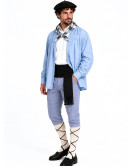 Traje de Aldeano Azul y Mil Rayas Adulto - Trajes Regionales Vascos