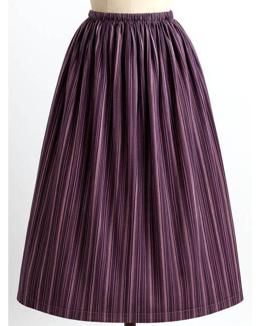 Falda Casera Rayas Morado...