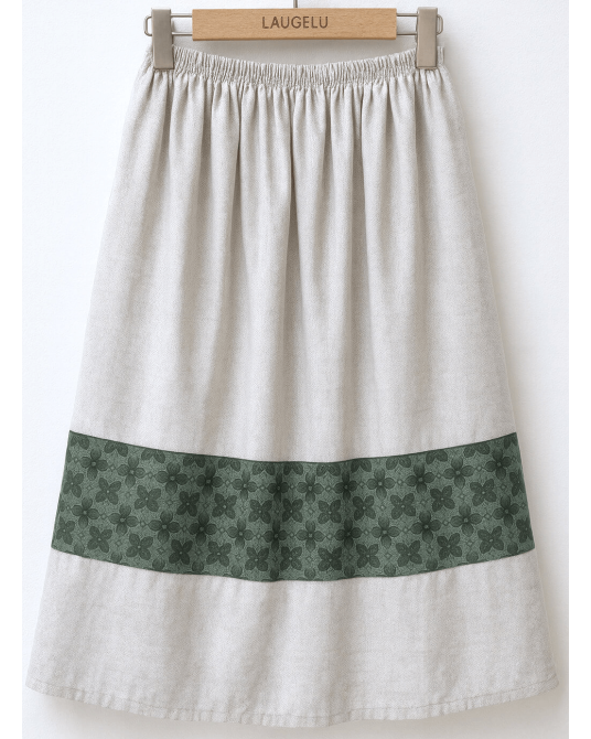 Falda Casera Gris Bies...