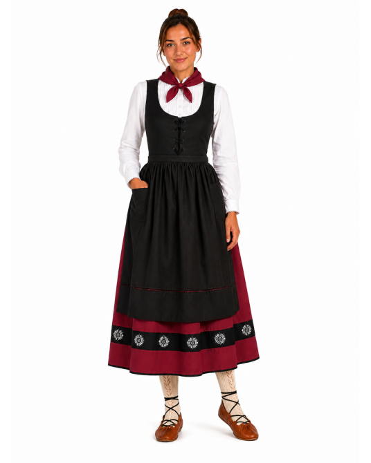 Traje de Neska Granate Bies...