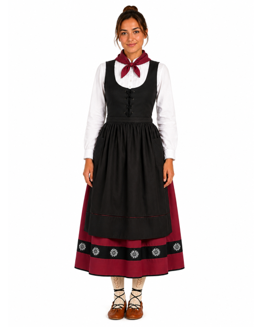 Traje de Neska Granate Bies...