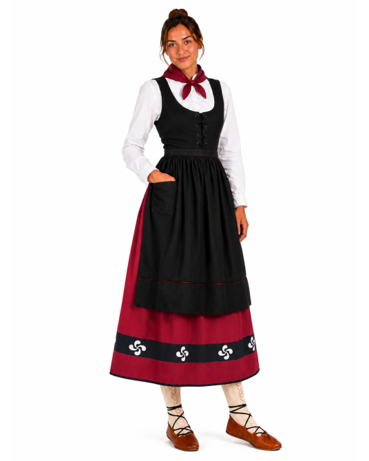 Traje de Neska Granate Bies...