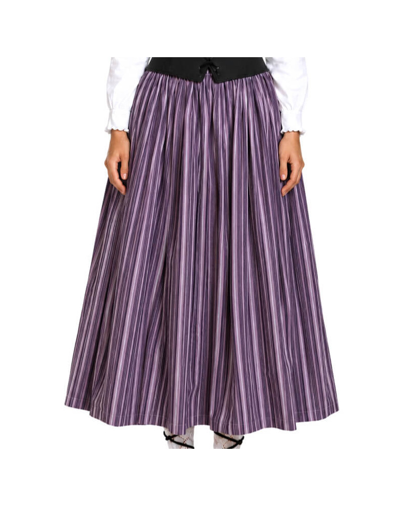 Falda Baserritarra rayas morada Mujer - Euskal Jantziak