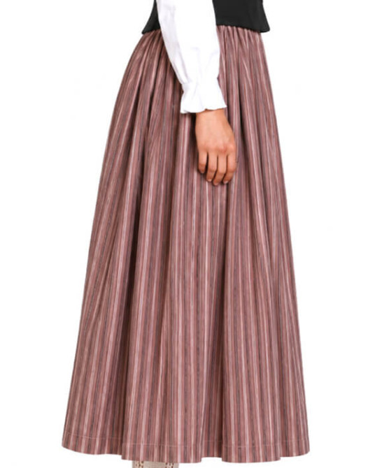 Falda neska rayas granate Mujer - Trajes regionales vascos