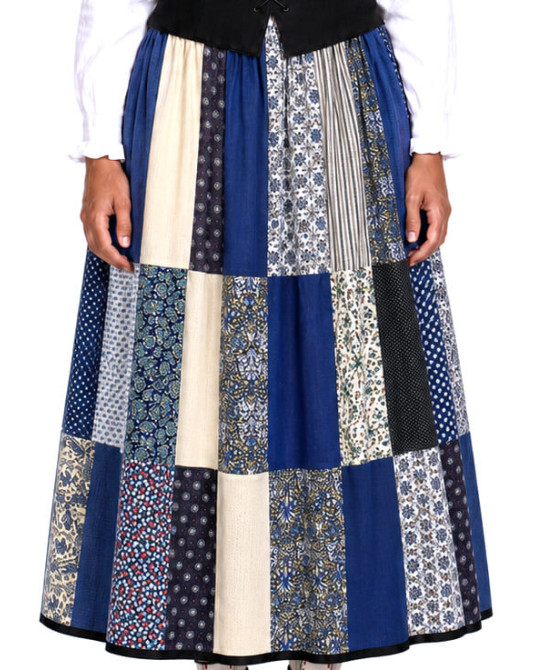 Falda Casera Azul para mujer - Trajes regionales Vascos