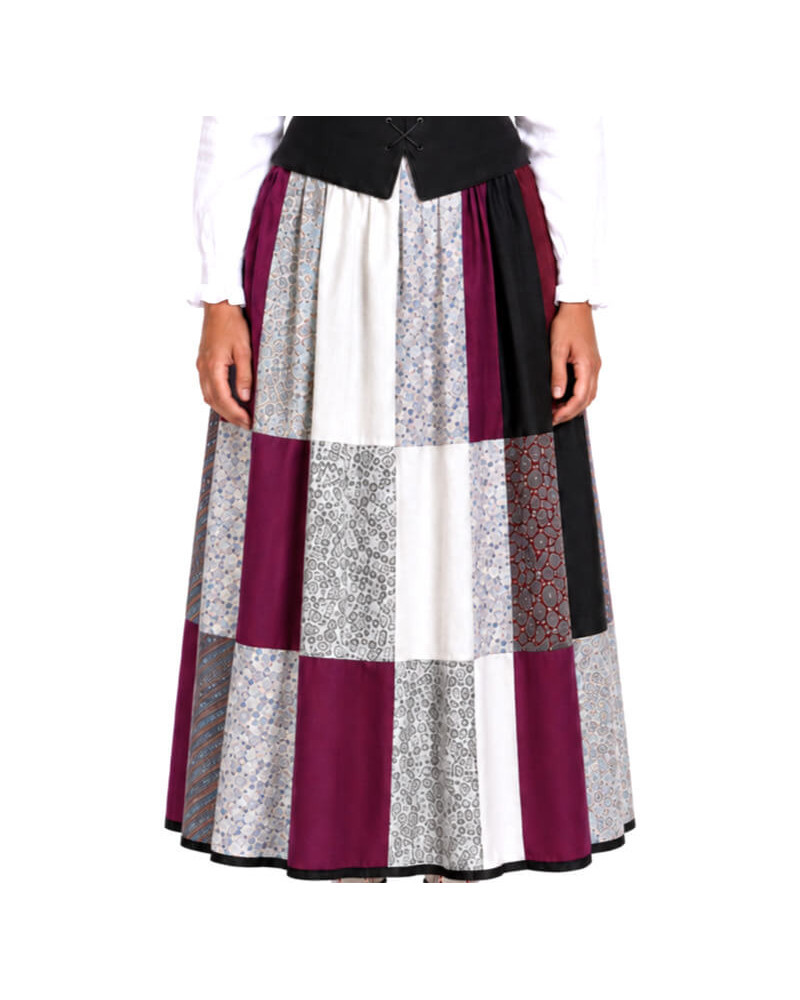 Falda Casera Morada para mujer - Trajes regionales Vascos