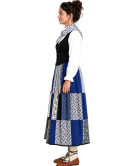 Traje de Neska Azul Patchwork Corpiño Mujer - Trajes Regionales Vascos