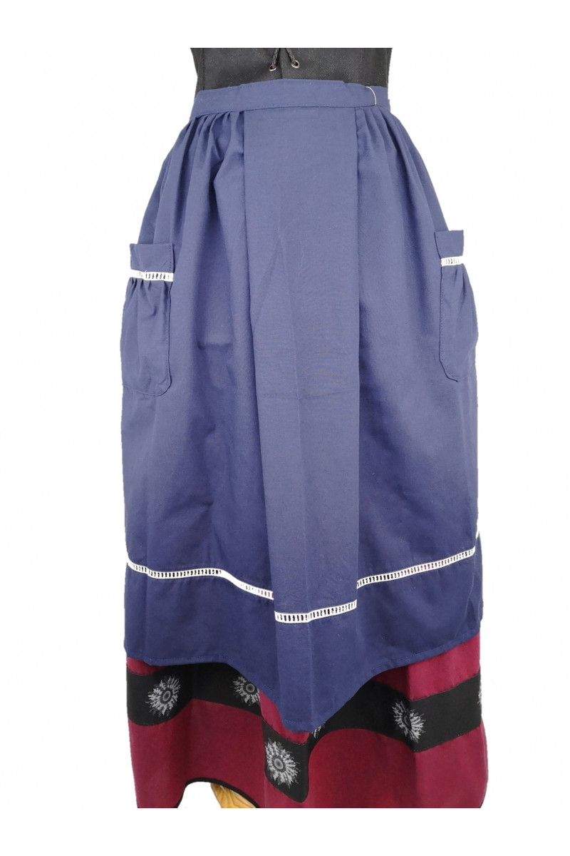 Delantal Aldeana Azul - Delantales Trajes Regionales Vascos