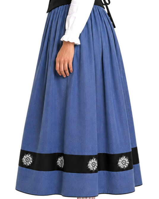 Falda Casera Azul Eguzkilore Mujer - Trajes Regionales Vascos