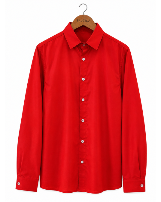 Camisa Casero Hombre Roja
