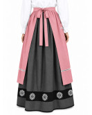 Delantal Aldeana Rosa Claro Largo - Delantales Trajes Regionales