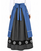 Delantal Aldeana Azul Largo - Delantales Trajes Regionales Vascos