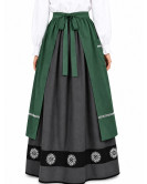 Delantal Aldeana Verde Oscuro Largo - Delantales Trajes Regionales Vascos