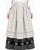 Delantal Aldeana Crudo Largo - Delantales Trajes Regionales