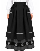 Delantal Aldeana Negro Largo - Delantales Trajes Regionales