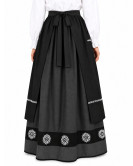 Delantal Aldeana Negro Largo - Delantales Trajes Regionales Vascos