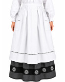 Delantal Aldeana Blanco Largo - Delantales Trajes Regionales