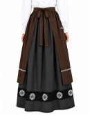 Delantal Aldeana Marron Largo - Delantales Trajes Regionales Vascos