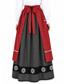 Delantal Aldeana Granate Largo - Delantales Trajes Regionales Vascos