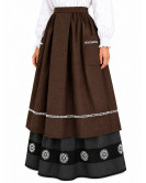 Delantal Casera Marron Largo - Delantales Trajes Regionales