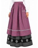 Delantal Casrera Berenjena Largo - Delantales Trajes Regionales