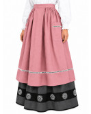 Delantal Casera Rosa Claro Largo - Delantales Trajes Regionales Vascos