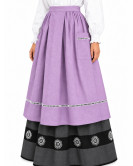Delantal Casera Lila Largo - Delantales Trajes Regionales