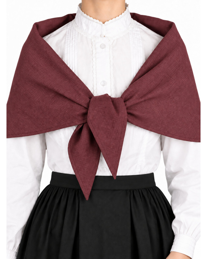 Pañuelo Casera Grande Granate Oscuro - Pañuelos Trajes Tradicionales