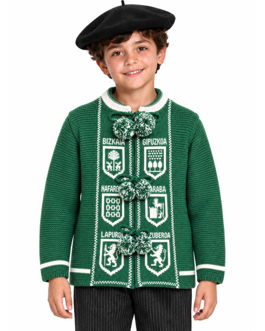 Mendigoizale - Kaiku de niño Verde - Chaquetas Vascas