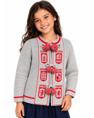 Mendigoizale - Kaiku de niña Gris y rojo - Chaquetas Vascas