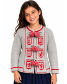 Mendigoizale - Kaiku de niña Gris y Rojo - Trajes regionales vascos