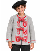 Mendigoizale - Kaiku de niño Gris con rojo - Chaquetas Vascas