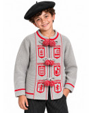 Mendigoizale - Kaiku de niño Gris y Rojo - Trajes regionales vascos