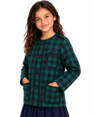 Kaiku Verde de cuadros de niña - Chaquetas Trajes Regionales Vascos