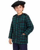 Kaiku Verde de cuadros niño - Chaquetas Trajes Regionales Vascos