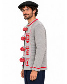 Mendigoizale - Kaiku de Hombre Gris y rojo - Trajes regionales vascos