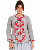 Mendigoizale - Kaiku de chica Gris y Rojo - Trajes regionales vascos