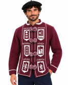 Mendigoizale - Kaiku de Hombre Granate - Chaquetas Vascas