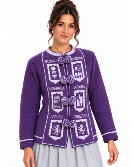 Mendigoizale - Kaiku Morado y Lila de Mujer - Chaquetas Vascas