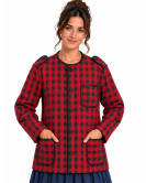 Kaiku - Lekeitiarra Roja Cuadros Mujer - Chaquetas Vascas