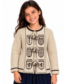 Mendigoizale - Kaiku de niña Beige y Marron - Chaquetas Vascas
