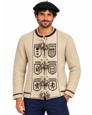 Mendigoizale - Kaiku Beige y Marron Hombre - Chaquetas Vascas