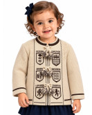 Mendigoizale - Kaiku para bebe Niña Beige y Marron - Chaquetas Vascas