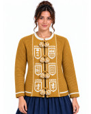 Mendigoizale - Kaiku Ocre Amarillo Mujer - Chaquetas Vascas