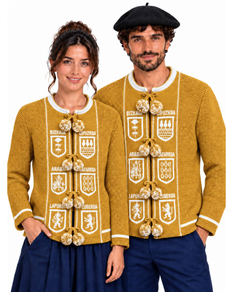 Mendigoizale - Kaiku Ocre Amarillo Adulto - Chaquetas Vascas