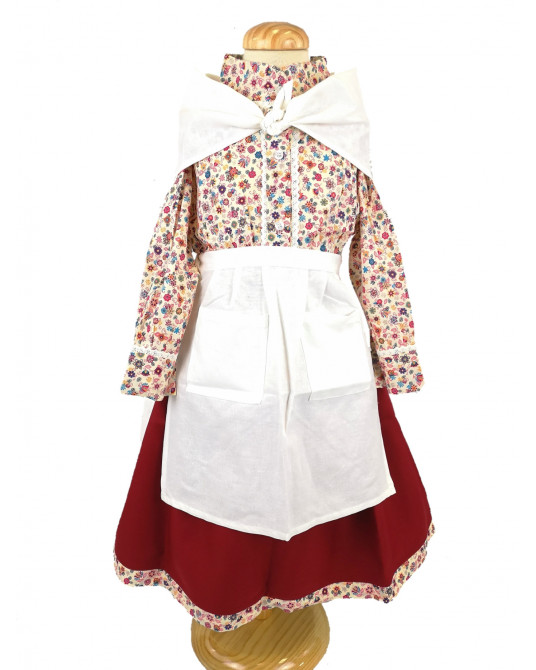 Conjunto Casera Niña Granate Oscuro Laida